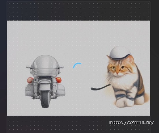 Copilot+PCのコクリエイターでAI画像生成 バイクに乗る猫 Surface Pro 11 Surfaceペン