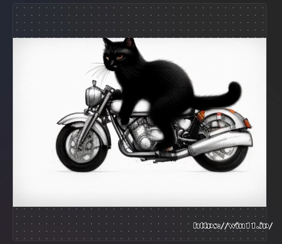 Copilot+PCのコクリエイターでAI画像生成 バイクに乗る猫 Surface Pro 11 Surfaceペン