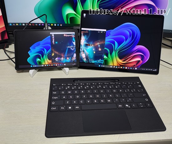 Surface Pro 11 CopilotPC Legion Tab マルチモニタ