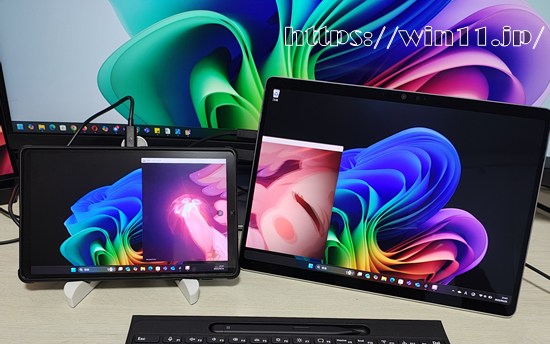 Surface Pro 11 CopilotPC Legion Tab マルチモニタ